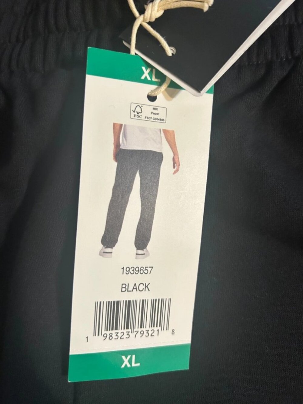 NWT adidas Men's Fleece Pant Regular Fit - Black - XL - Picture 4 of 5